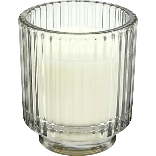 Sortierung Duftkerze Rillenglas creme