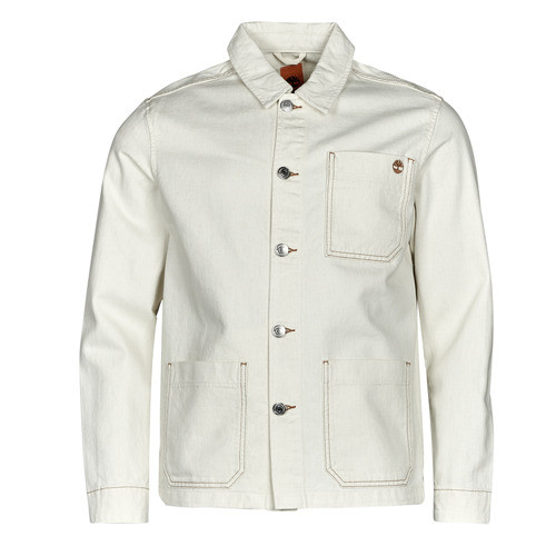 Timberland - WORK FOR THE FUTURE - COTTON HEMP DENIM CHORE JACKET - Blanc