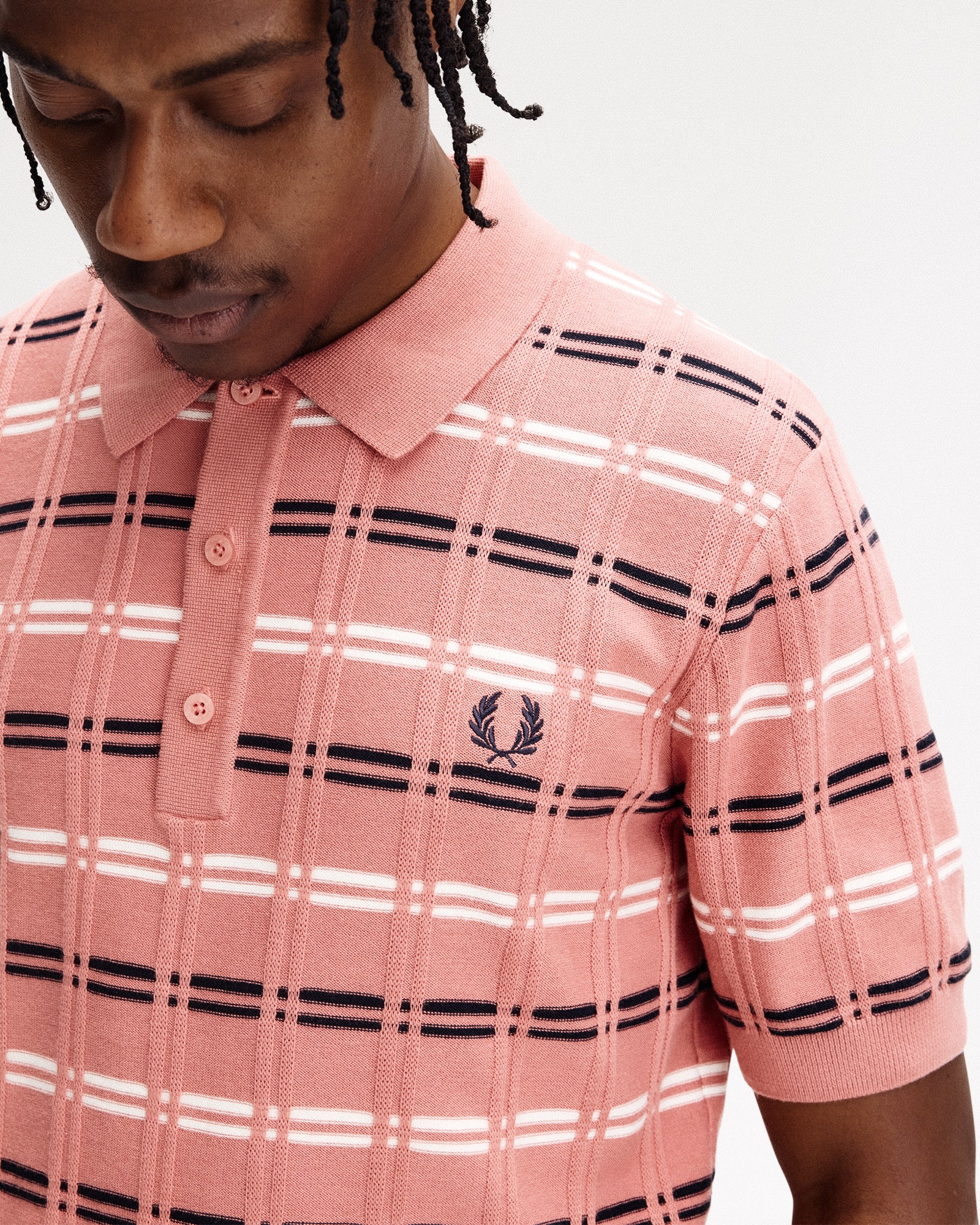 Fred Perry<br>Striped Rib Knitted Shirt
