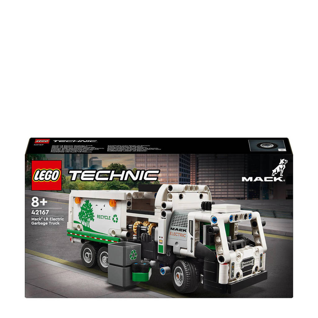 Lego blijft leukMack LR Electric vuilniswagen Speelgoed Vrachtwagen Voertuig Set 42167