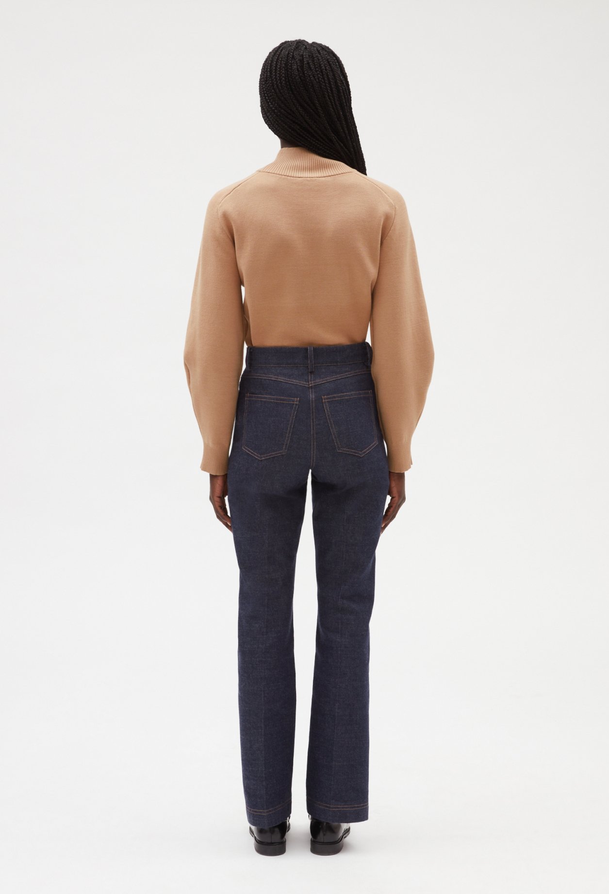 Pantalon long denim bleu brut