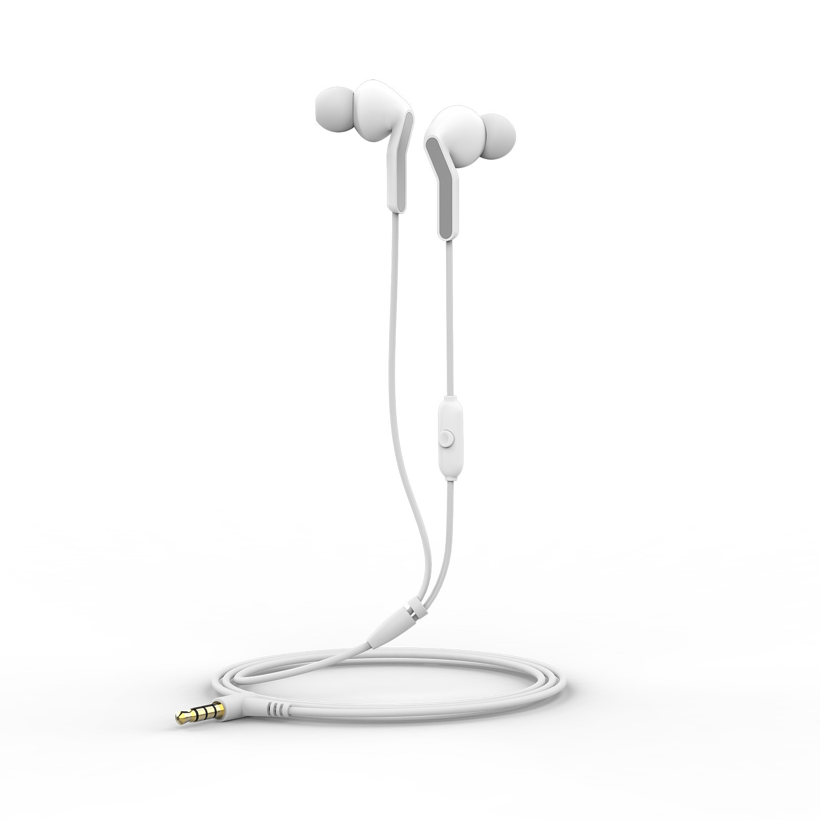 Fones de ouvido estéreo Muvit For Change E57 3,5 mm brancos