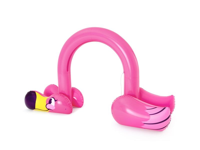 Bestway Jumbo Flamingo Sprinkler 340 x 110 x 193 cm Wassersprinklerbogen zum Hindurchlaufen