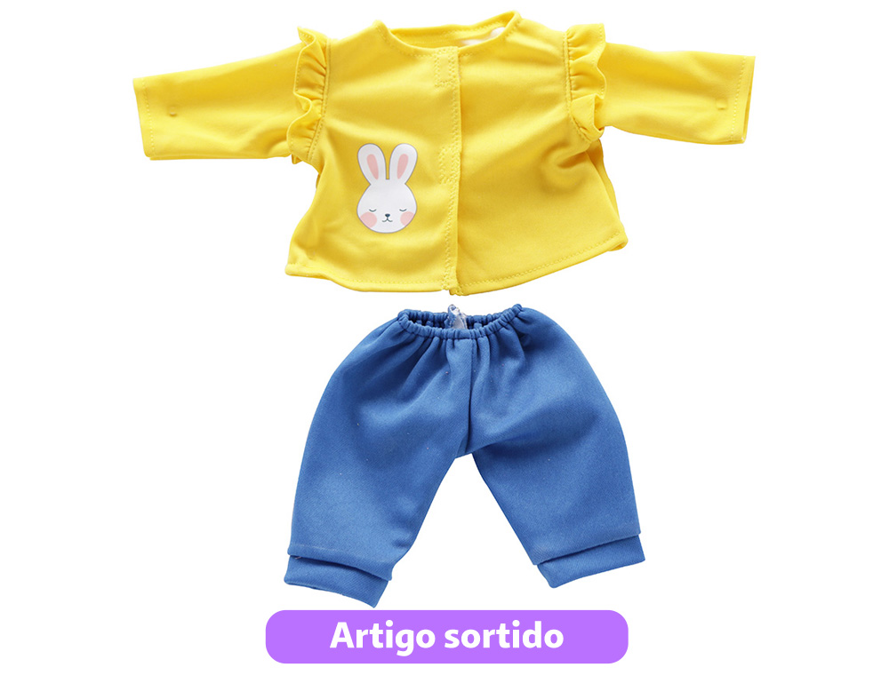 O OUTFIT DO BEBÉ ONE TWO FUN 30-35CM MODELOS SORTIDOS