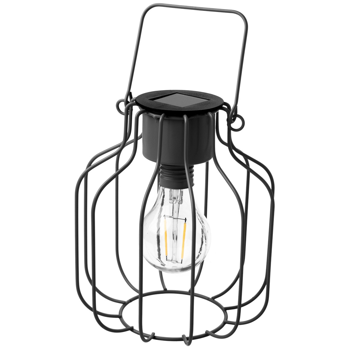 My Home LED-Solarleuchte aus Metall schwarz