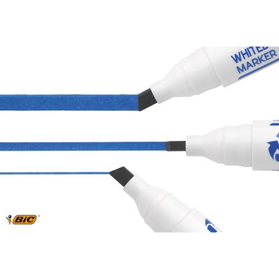 BIC VELLEDA 1751 - Marqueur effaçable - pointe biseau - rouge