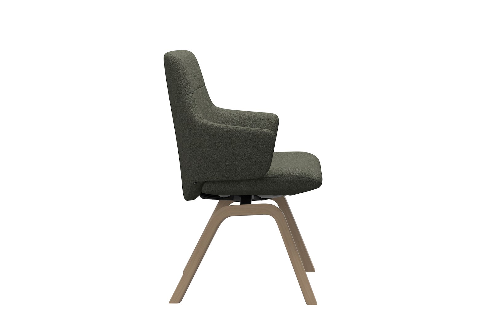 Chilli spisestol Tekstil Orchid Green med natur understell