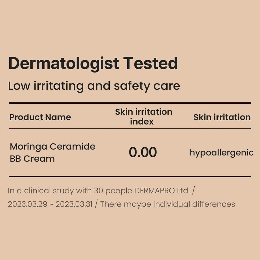 heimish - Moringa Ceramide BB Cream - 8 kleuren