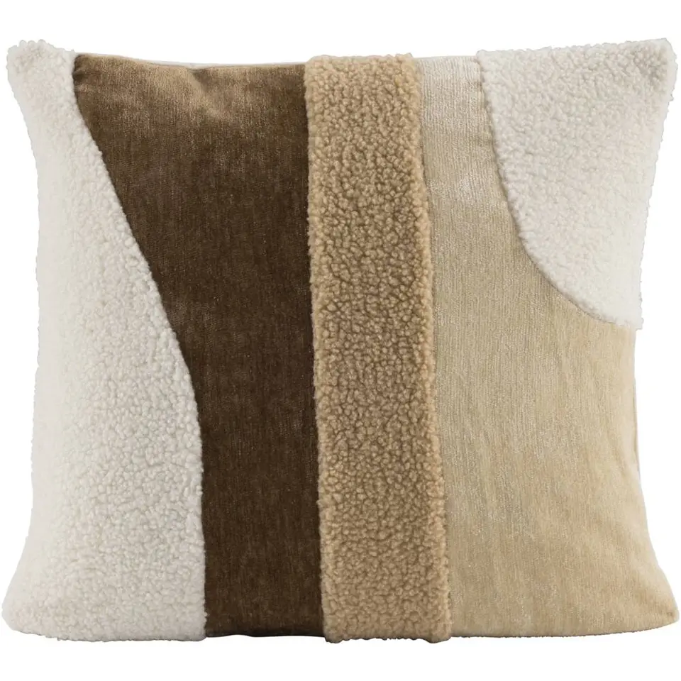 Sierkussen Brent - beige/bruin - 45x45 cm