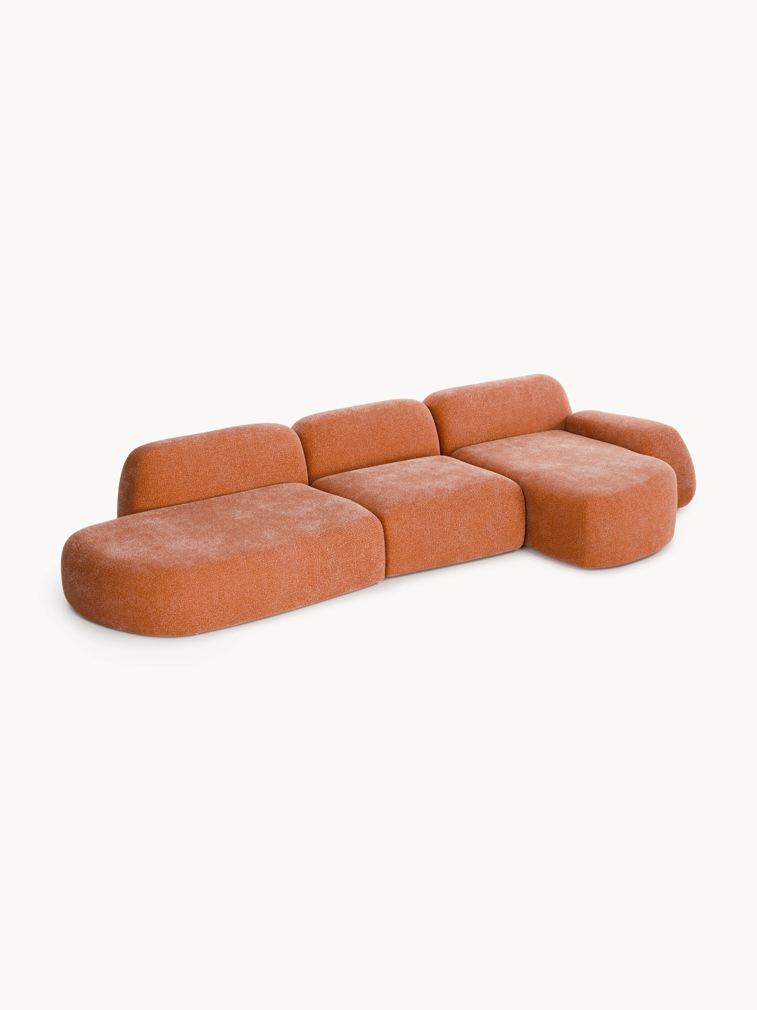Modulaire hoekbank Wolke (4-zits) met chaise longue