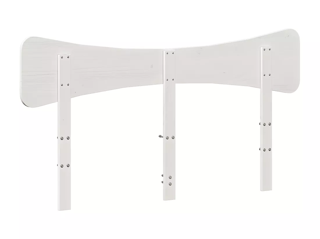 Tête de lit blanc 160 cm bois massif de pin