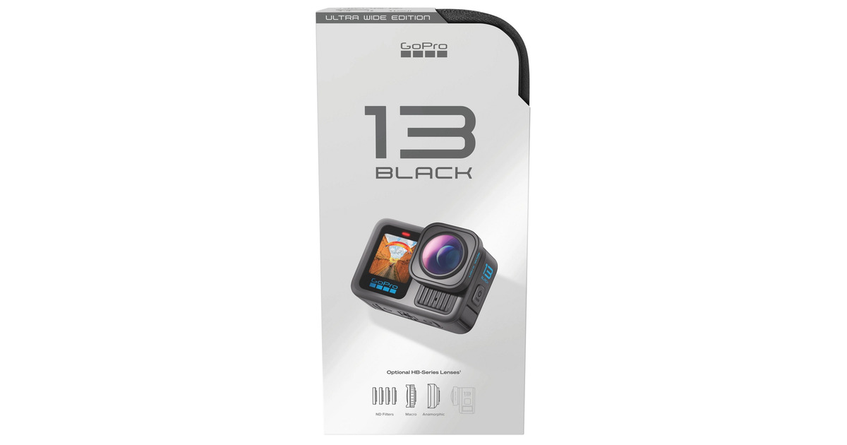 GoProHERO13 Black Ultra Wide Edition videocamera  (Zwart, Bluetooth, Wi-Fi 6)