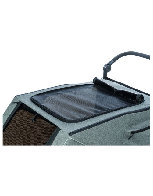 Trixie Fietskar - Hondenfietskar - 80x103x98\/147 cm Grijs Groen Tot 45 Kg Large
