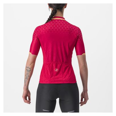 Maillot Manches Courtes Femme Castelli Pezzi Rouge