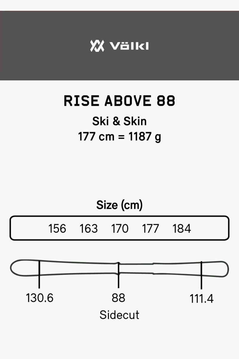 Voelkl Rise Above 88 Tourenski + Fell 2223
