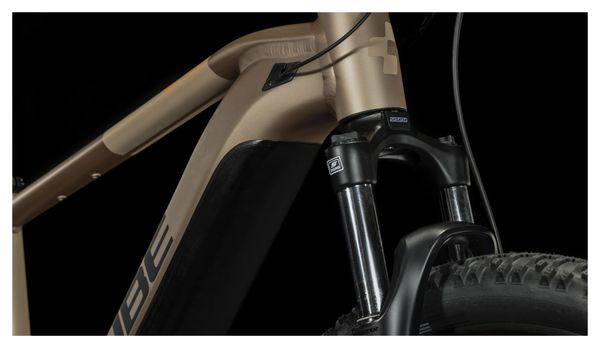 VTT Électrique Semi-Rigide Cube Reaction Hybrid Performance 625 Shimano Alivio 9V 625 Wh 27.5'' Marron Metallic