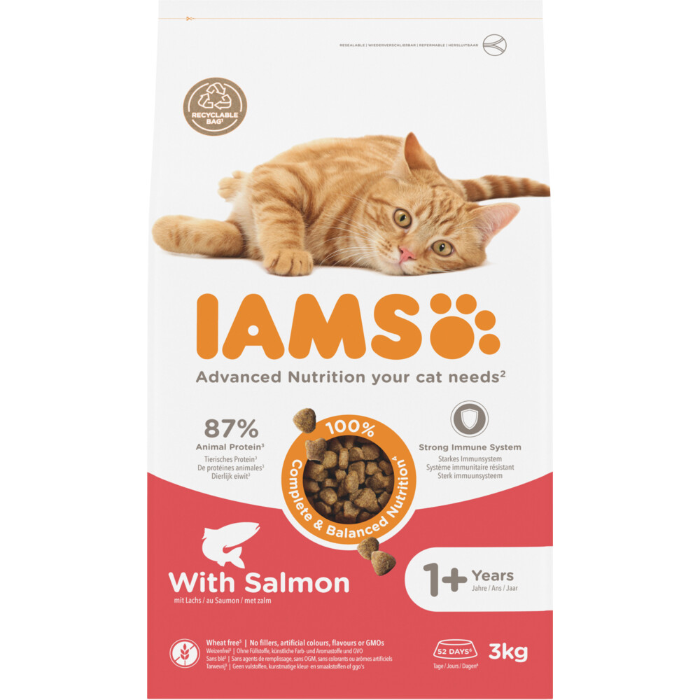 Iams Kat Adult Zalm3 kg
