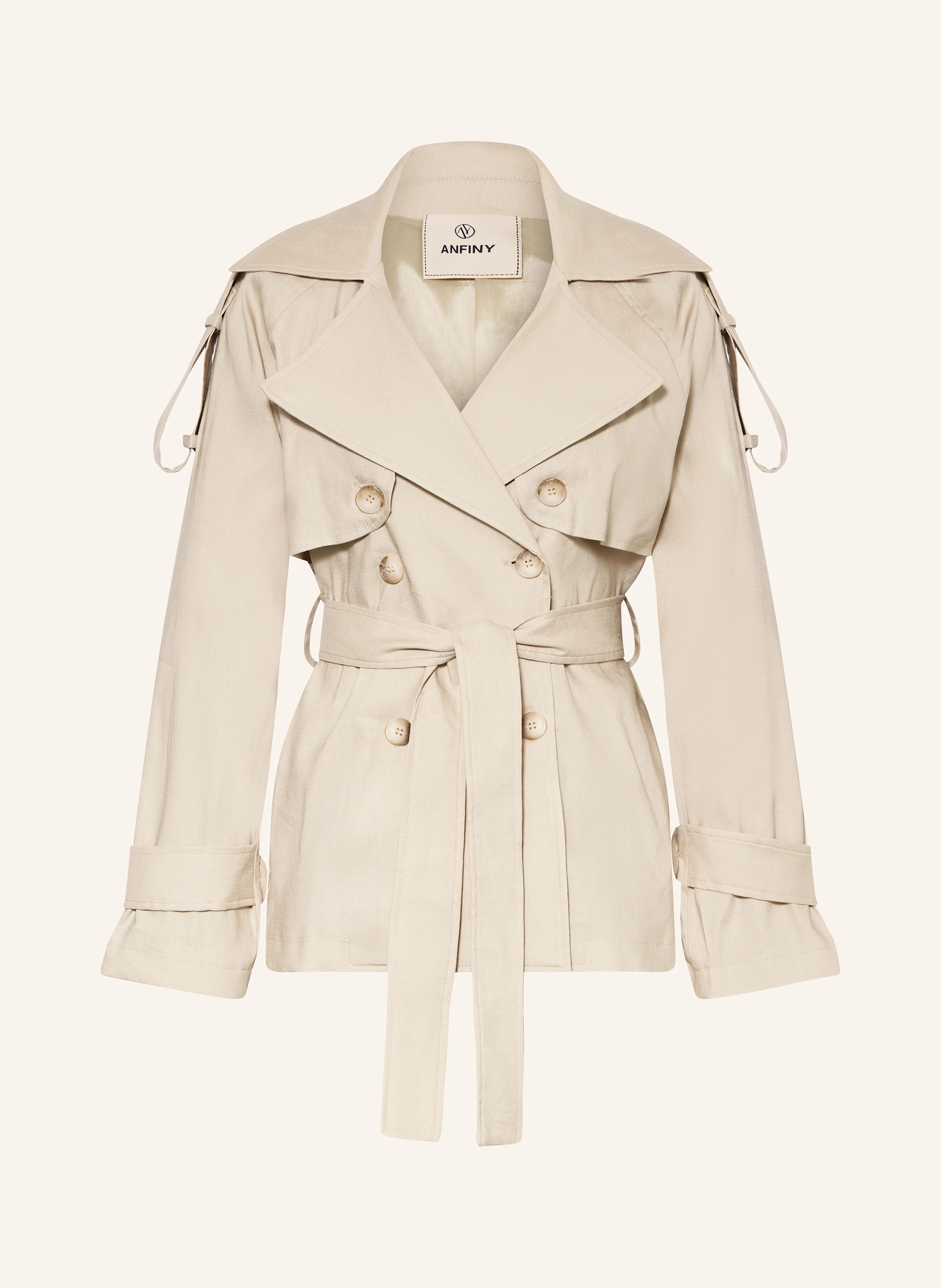ANFINY Trenchjacke SAHARIANA mit Leinen