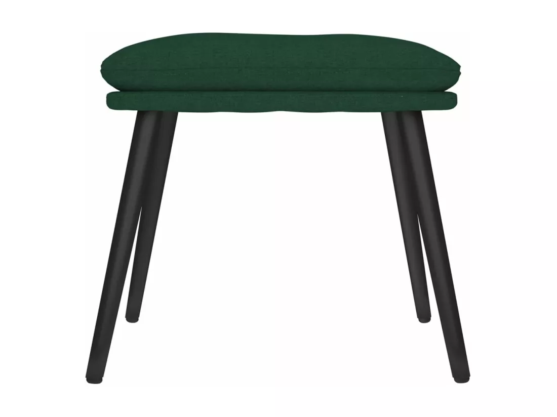 Repose-pied Vert foncé 45x29,5x35 cm Tissu