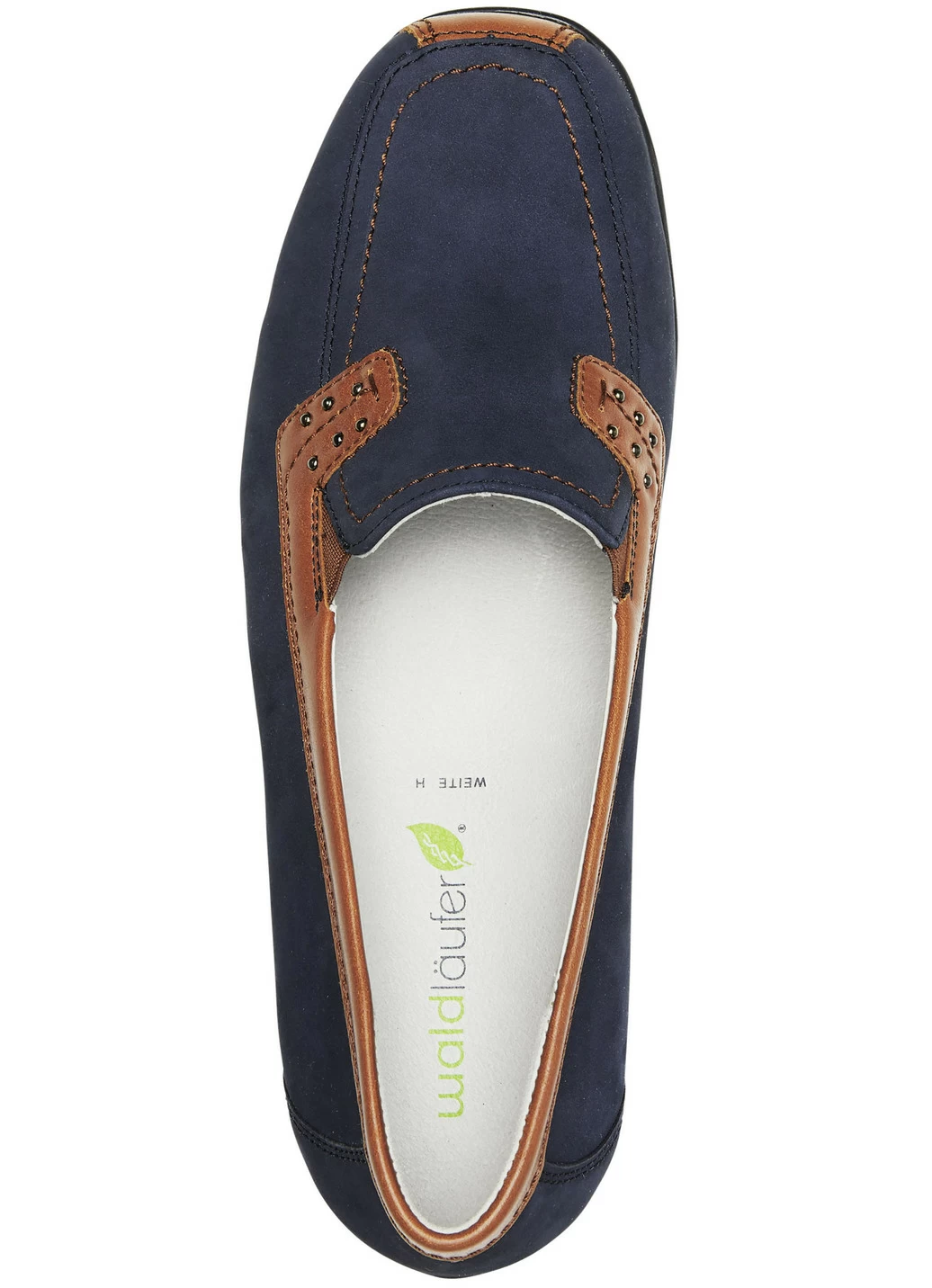 Waldläufer Slipper mit Ziernieten und seitlichen Gummizügen