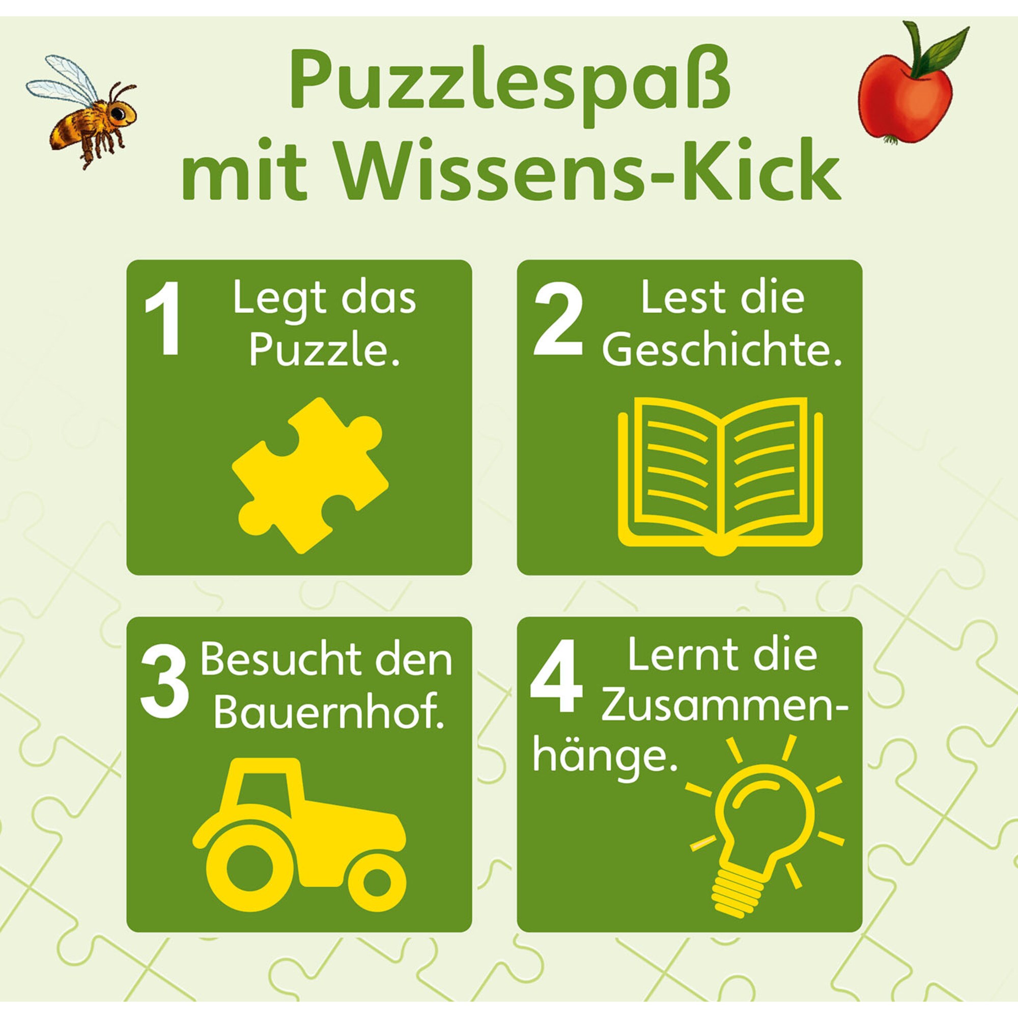Kosmos Puzzle WAS IST WAS Junior - Entdecke den Bauernhof