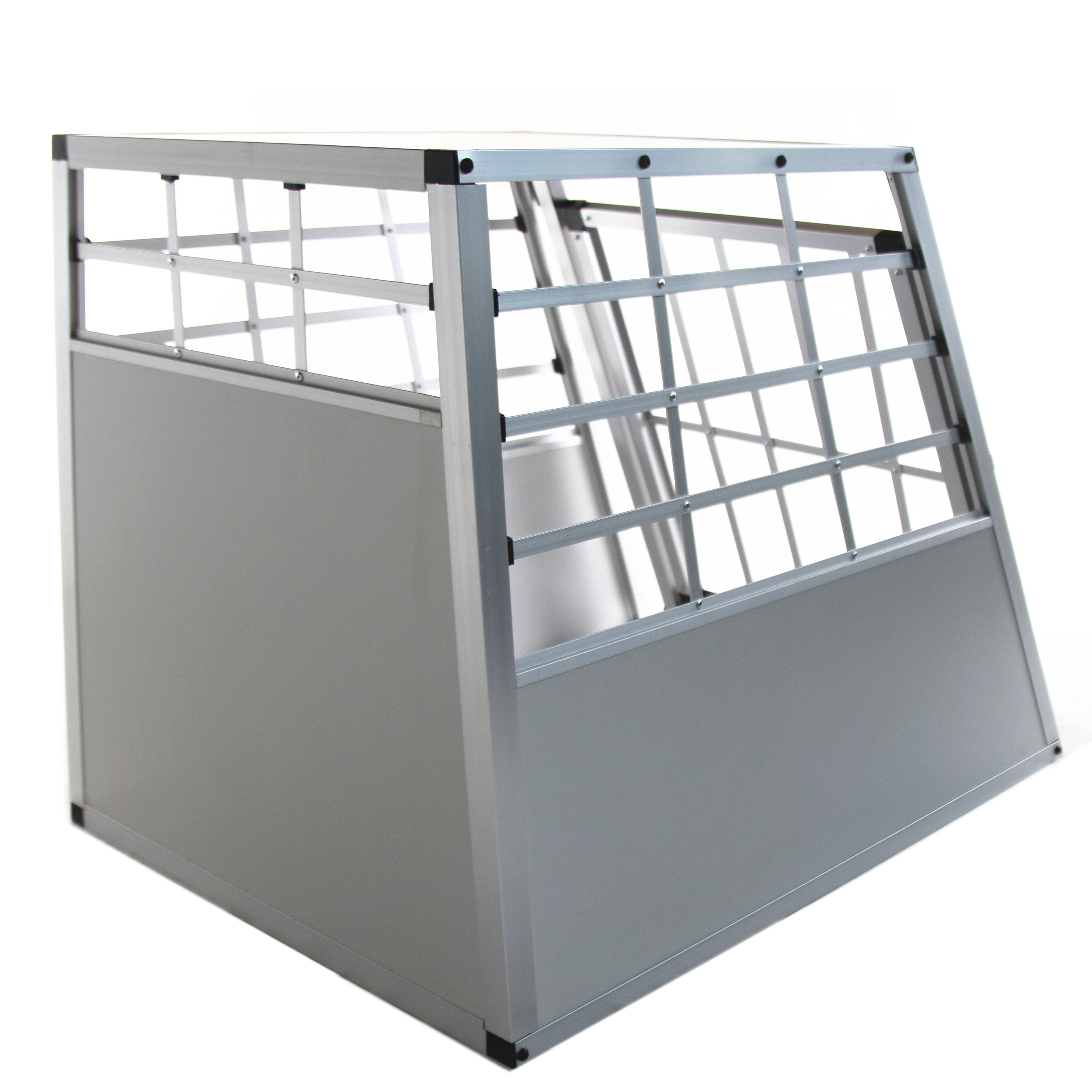 Hundebox Alu M grau