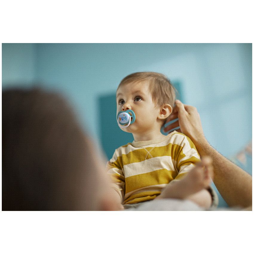 Sucette Ultra Air 6-18m Bleu - 2 pièces - Ecru