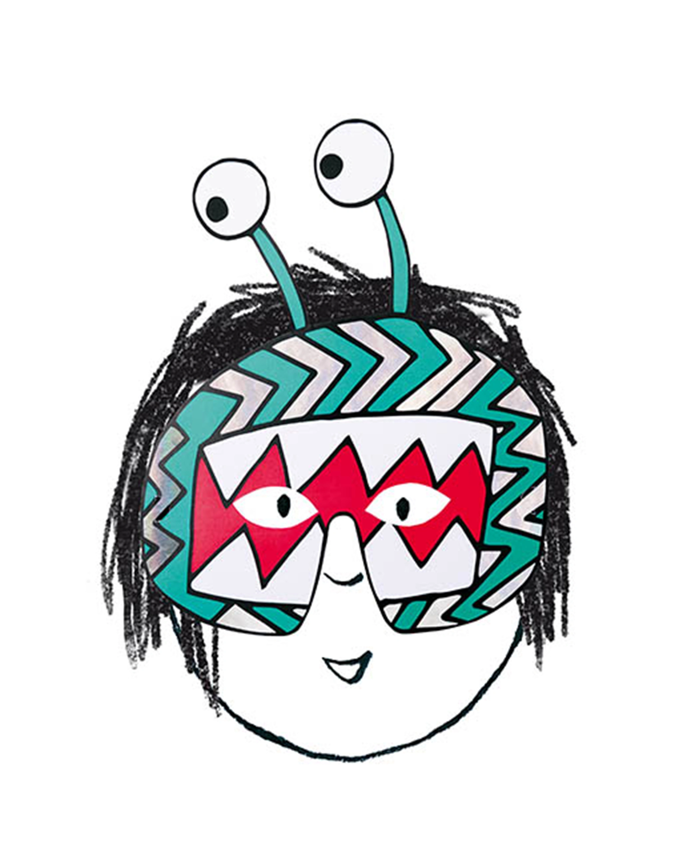 Papier-Masken MONSTER PARTY 7er-Pack