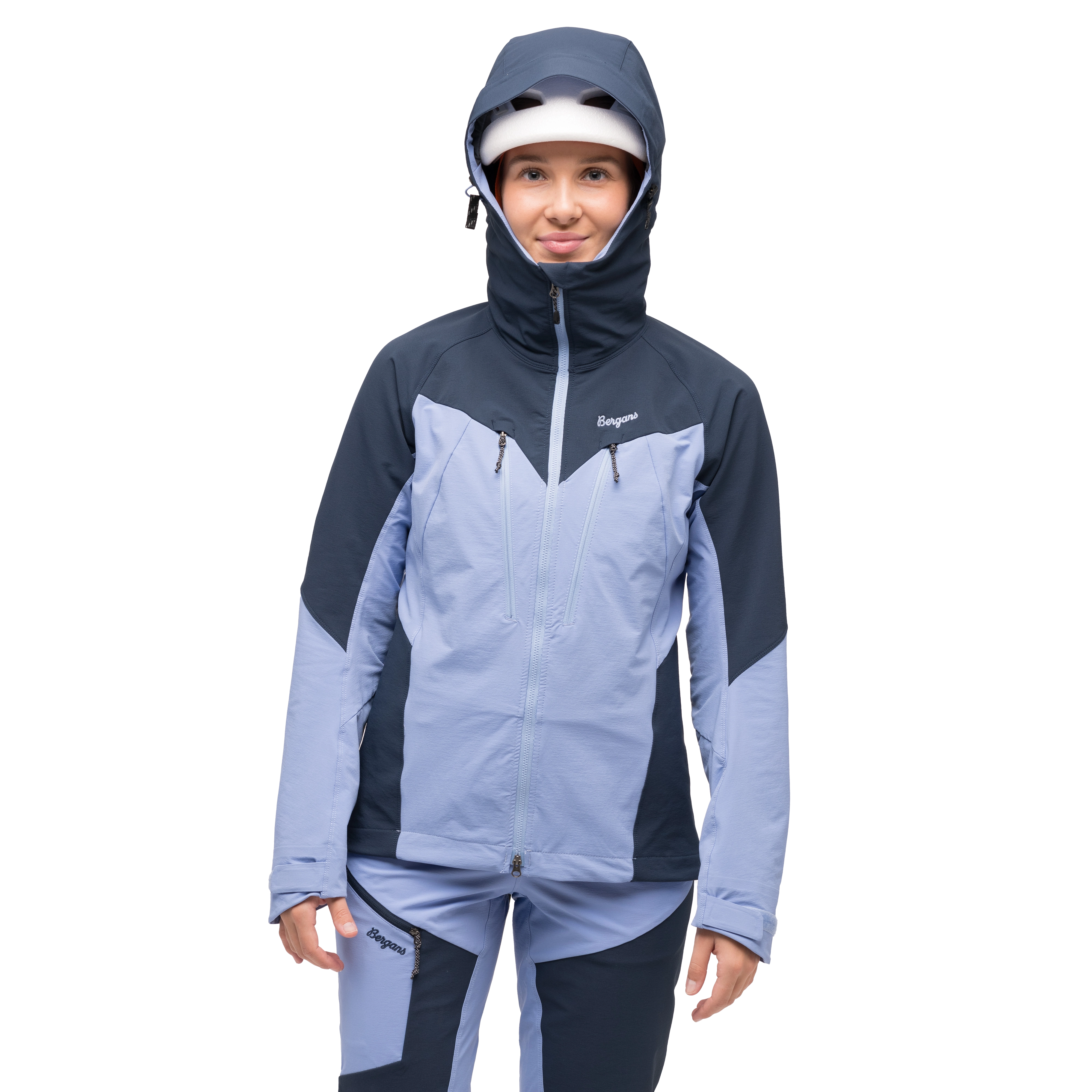 Tind Softshell Jacket Women Blueberry Milk / Navy Blue