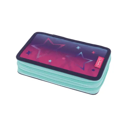 Herlitz Doppel Etui Pink Stars, 23-teilig