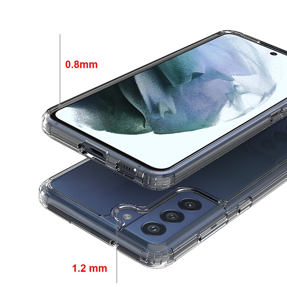 Samsung Galaxy S21 FE 5G Hybrid Hülle TPU Bumper   Acryl Rückseite - Transparent