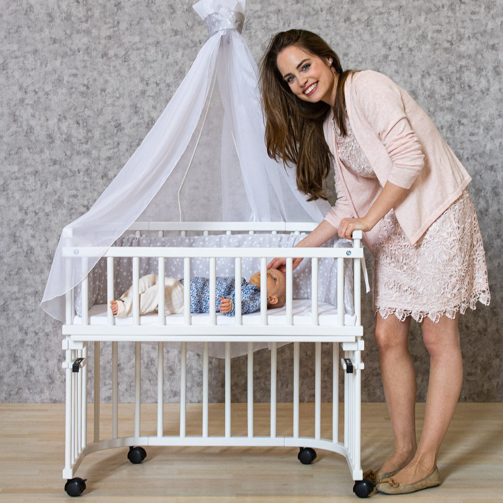 Køb babybay® Bedside Crib Hvid Varnished Original Co-Sleeper Babyseng