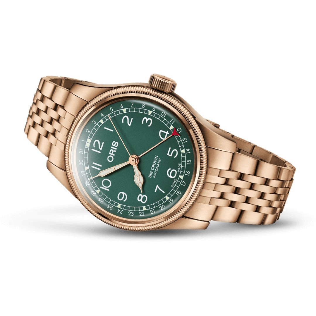 Oris Big Crown Bronze Pointer Date Grün