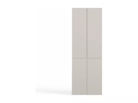 RORY - Armoire de salle de bain avec panier - Dimensions 174x60x30 - Meuble de rangement salle de bain espace buanderie - Beige