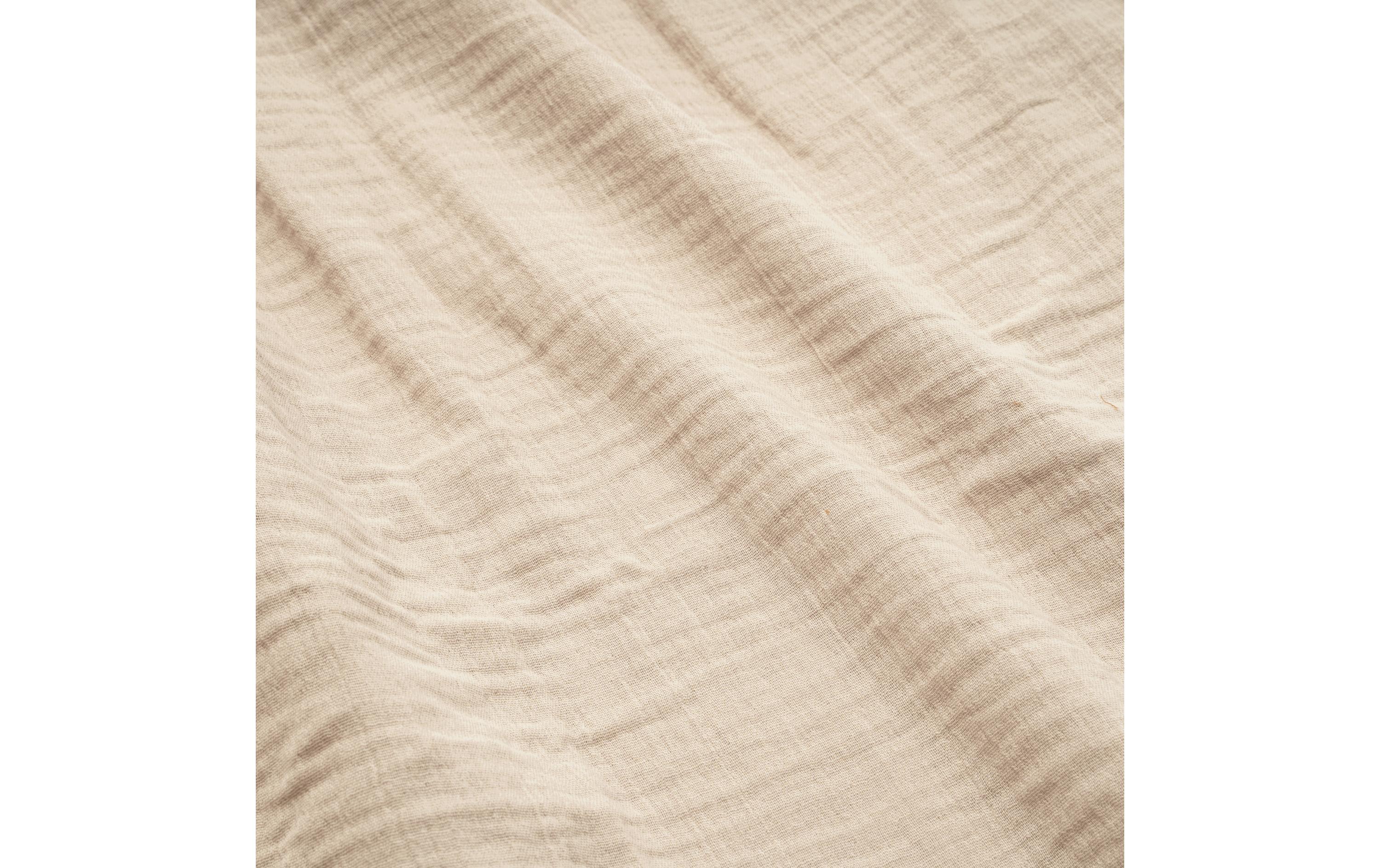 Kinderbettwäsche Musselin Sand 100 x 135 cm + 40 x 60 cmMusselin-Bettwäsche