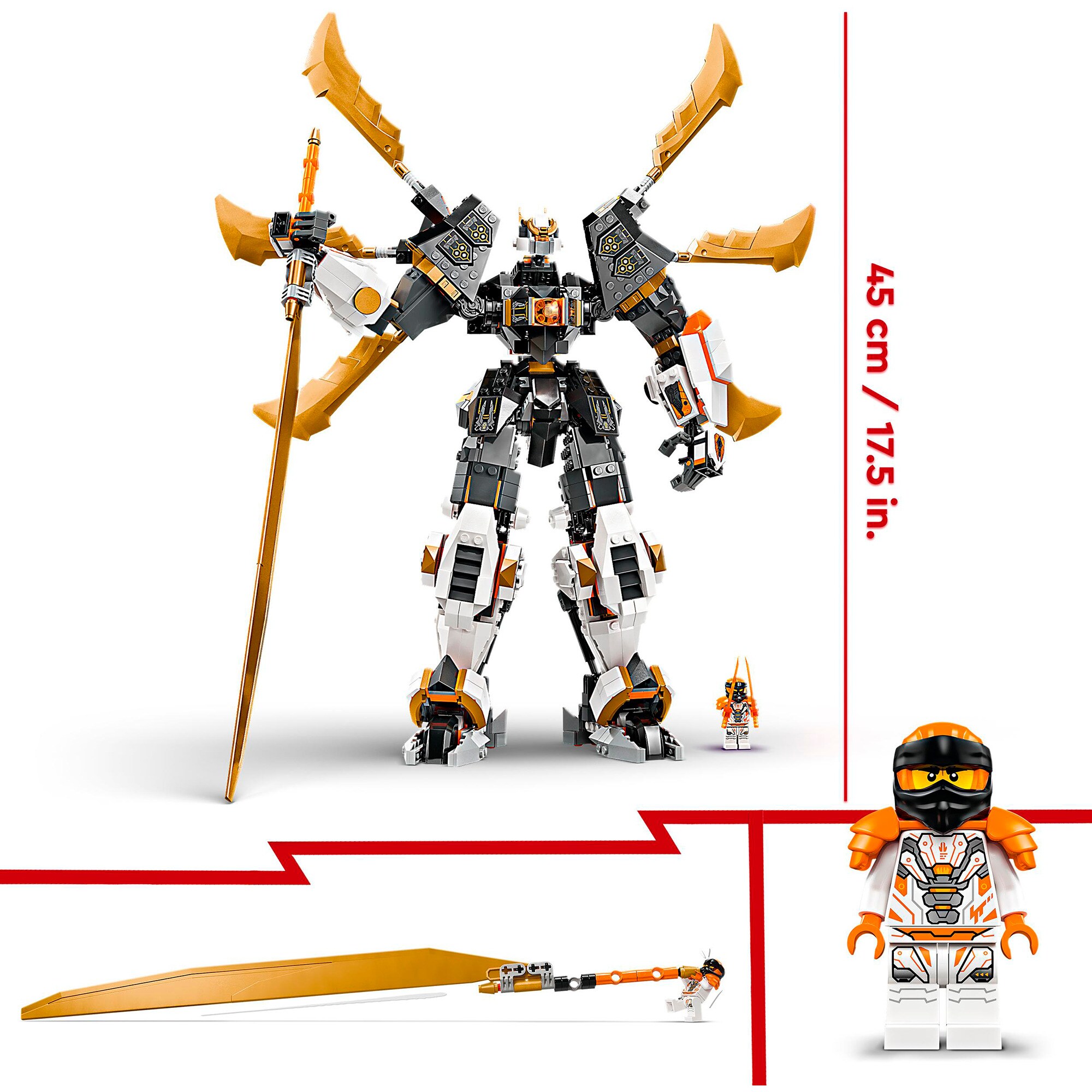 LEGO Konstruktionsspielzeug Ninjago Coles Titandrachen-Mech