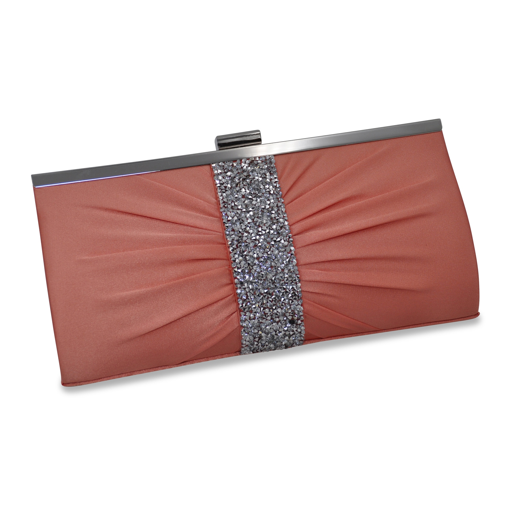 Steuer Modeschmuck Abendtasche Satin-Optik mit Strassbesatz