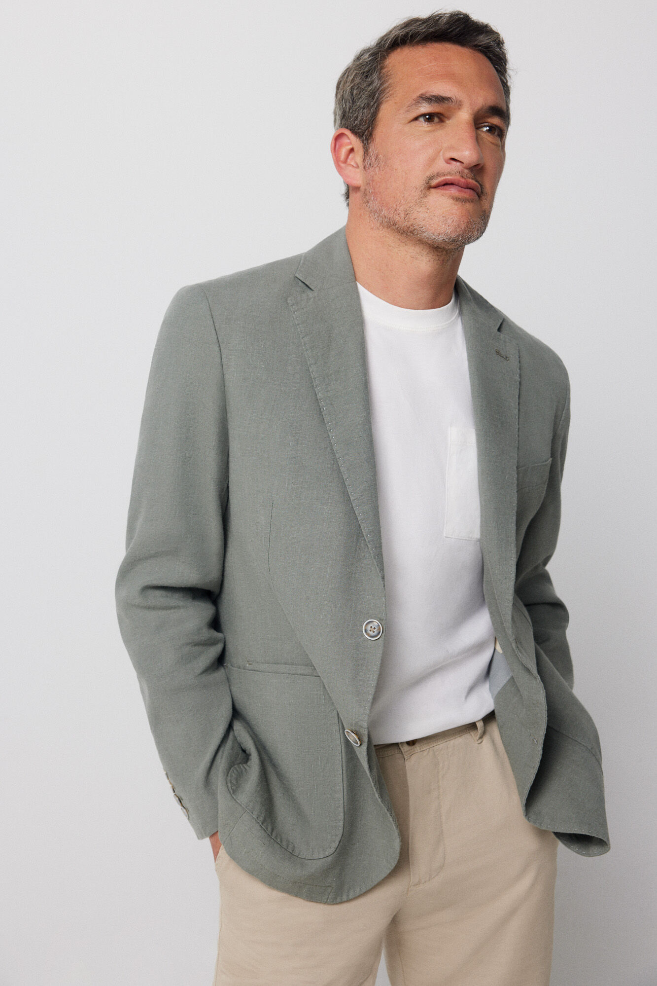 Blazer de linho - Verde