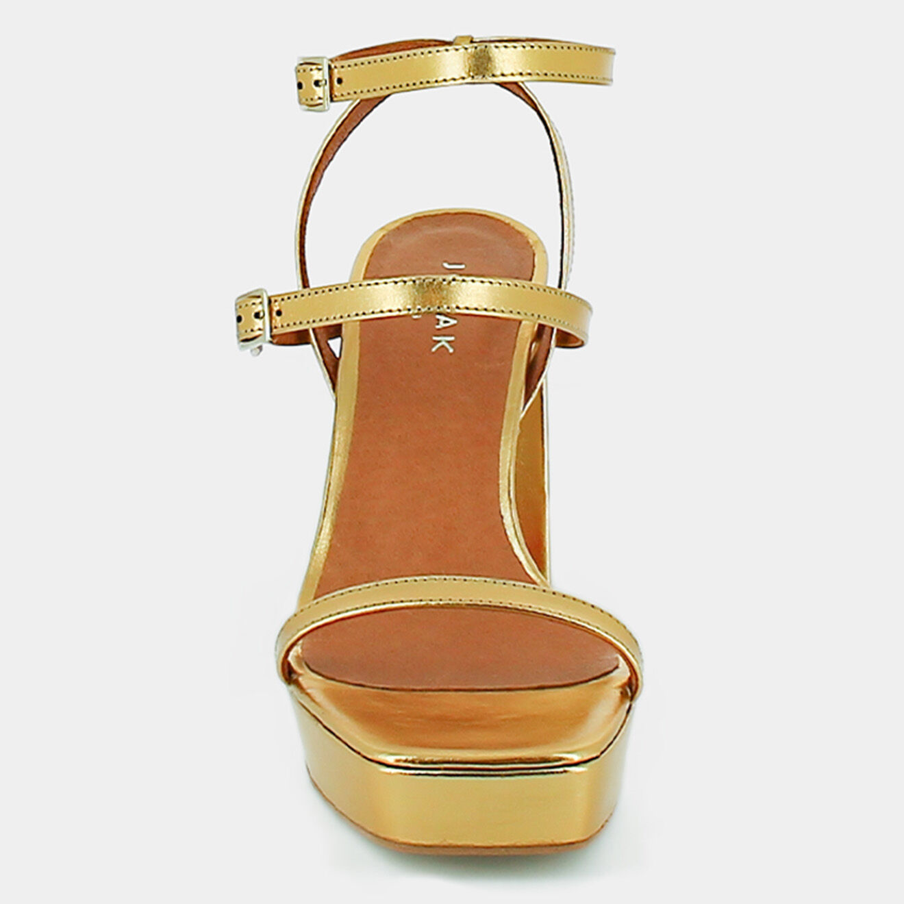 Jonak Sandales en Cuir Vlado dorées - Talon 9 cm