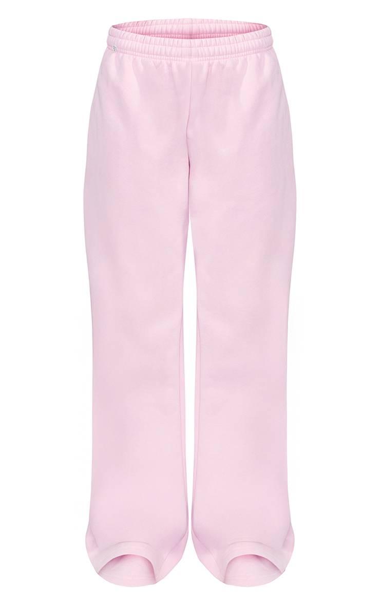Rose Pantalon De Jogging À Jambe Droite