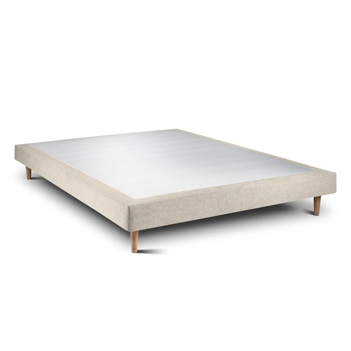 Lit Sommeil de plomb 135x190cm - Tête lignes Beige clair