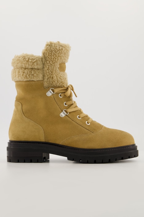 Lederboots, Teddyfleece-Futter, Wechselfußbett, Weite H