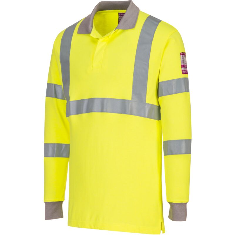 Portwest FR77 Polo manches longues FR antistatique et HiVis