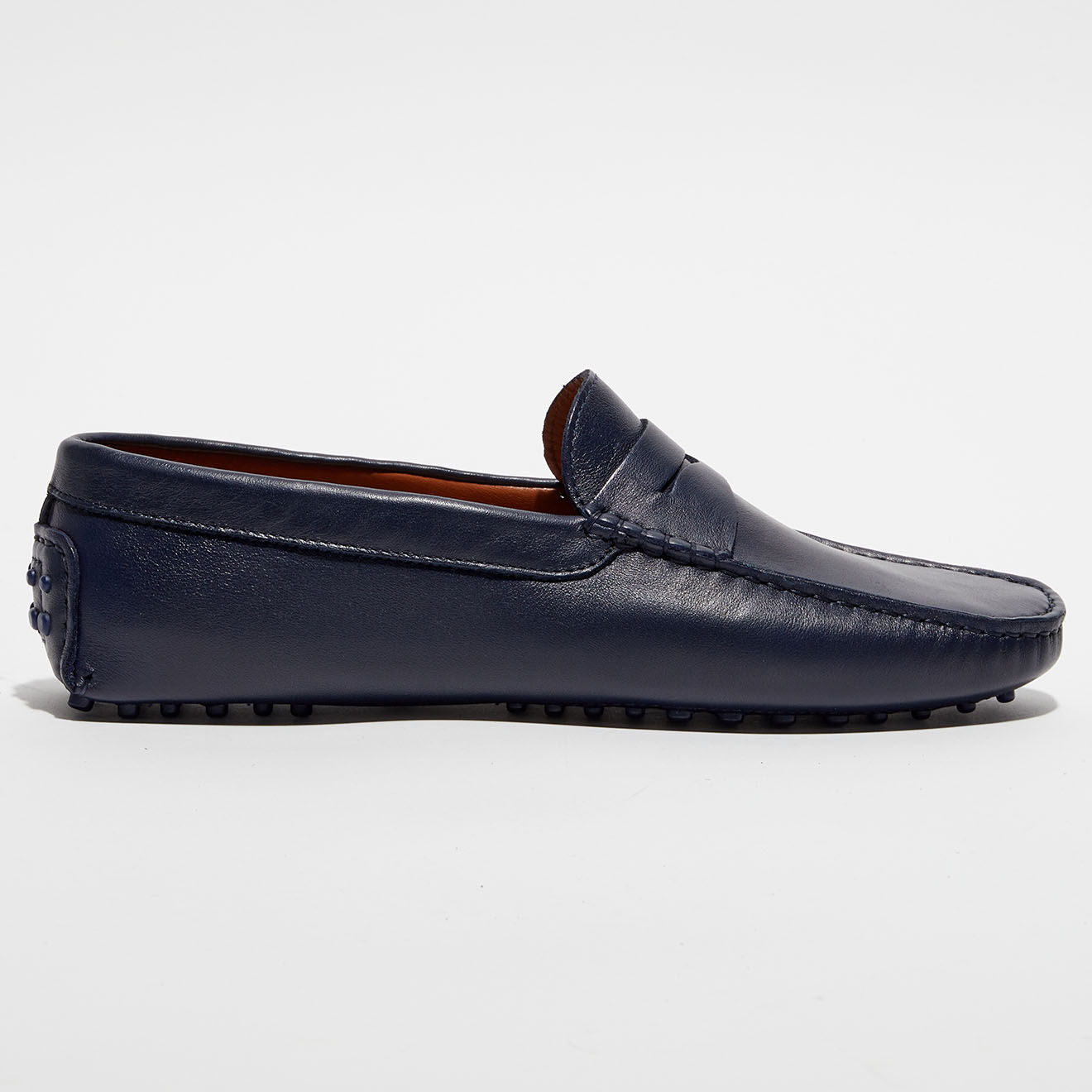 Loafers Mocassins en Cuir Martin bleu marine
