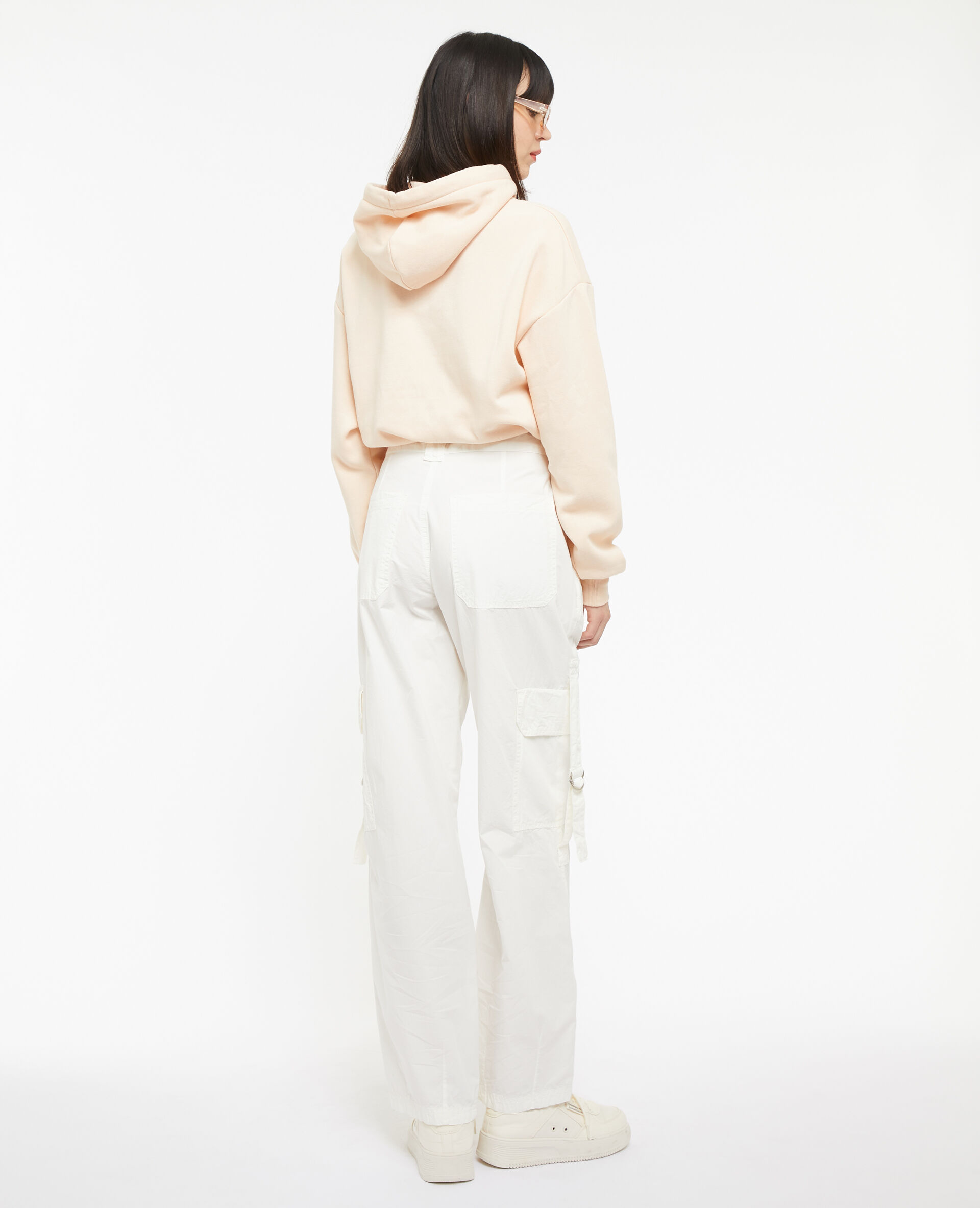 Pantalon cargo en toile légère - Blanc