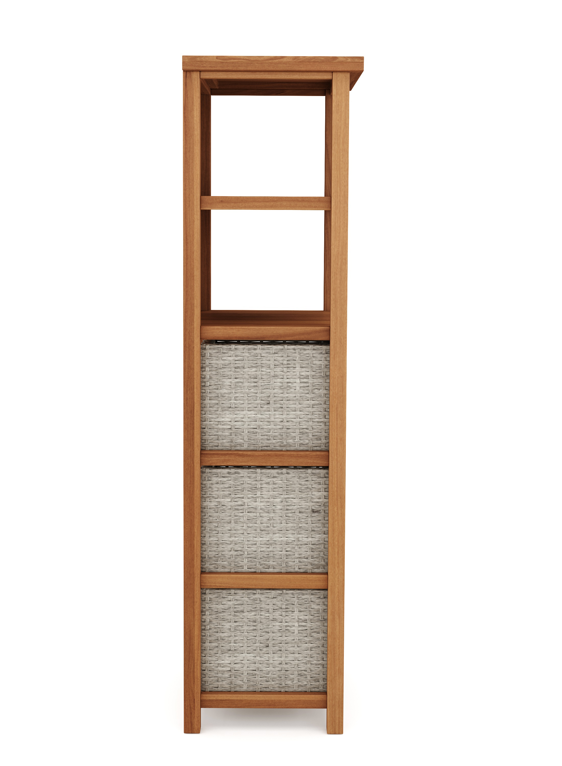 Regal Holz mit Korbschubladen TRIESTE