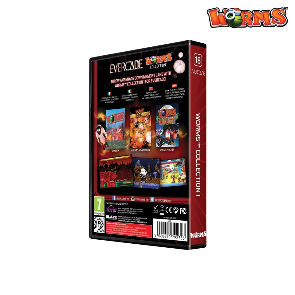 Evercade Worms Collection 1 Cartridge- BLAZE TAB Plus