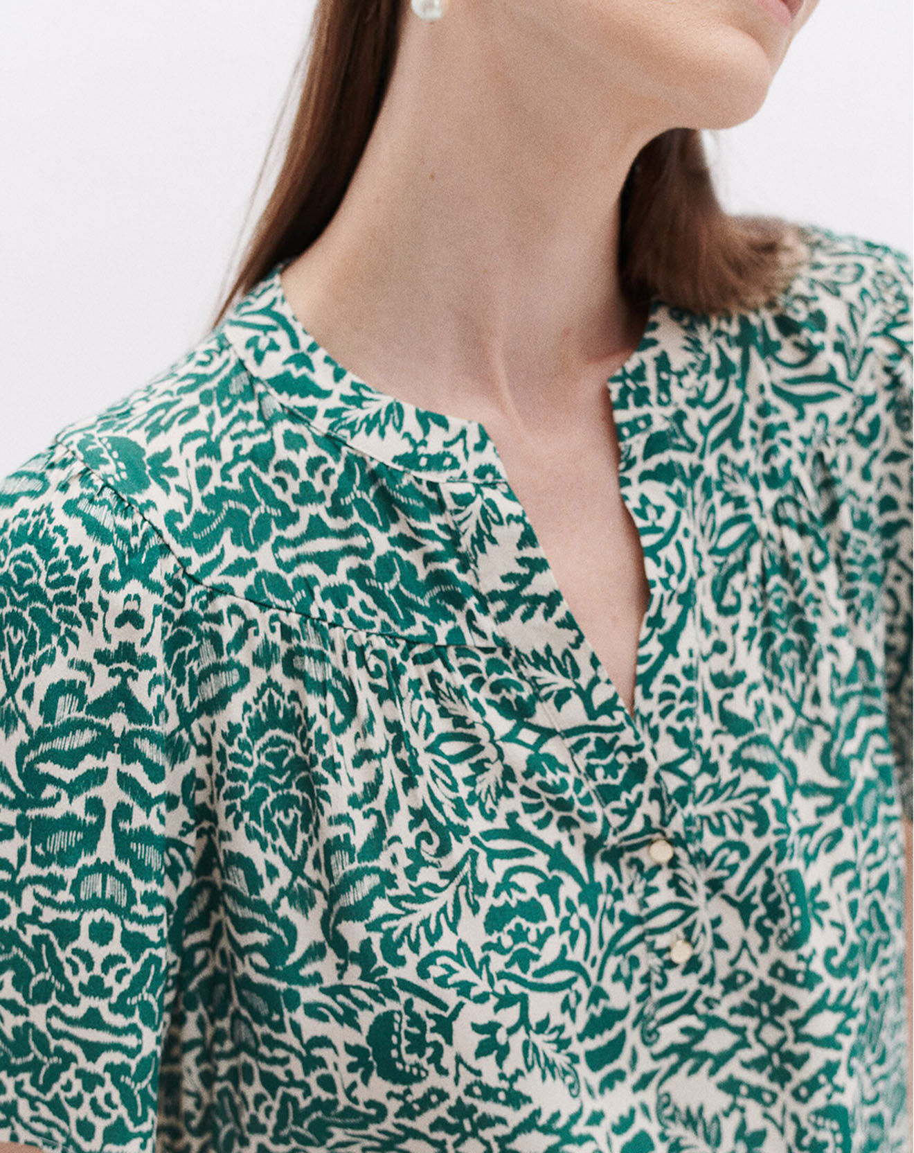 Caroll Blouse Cléa turquoise