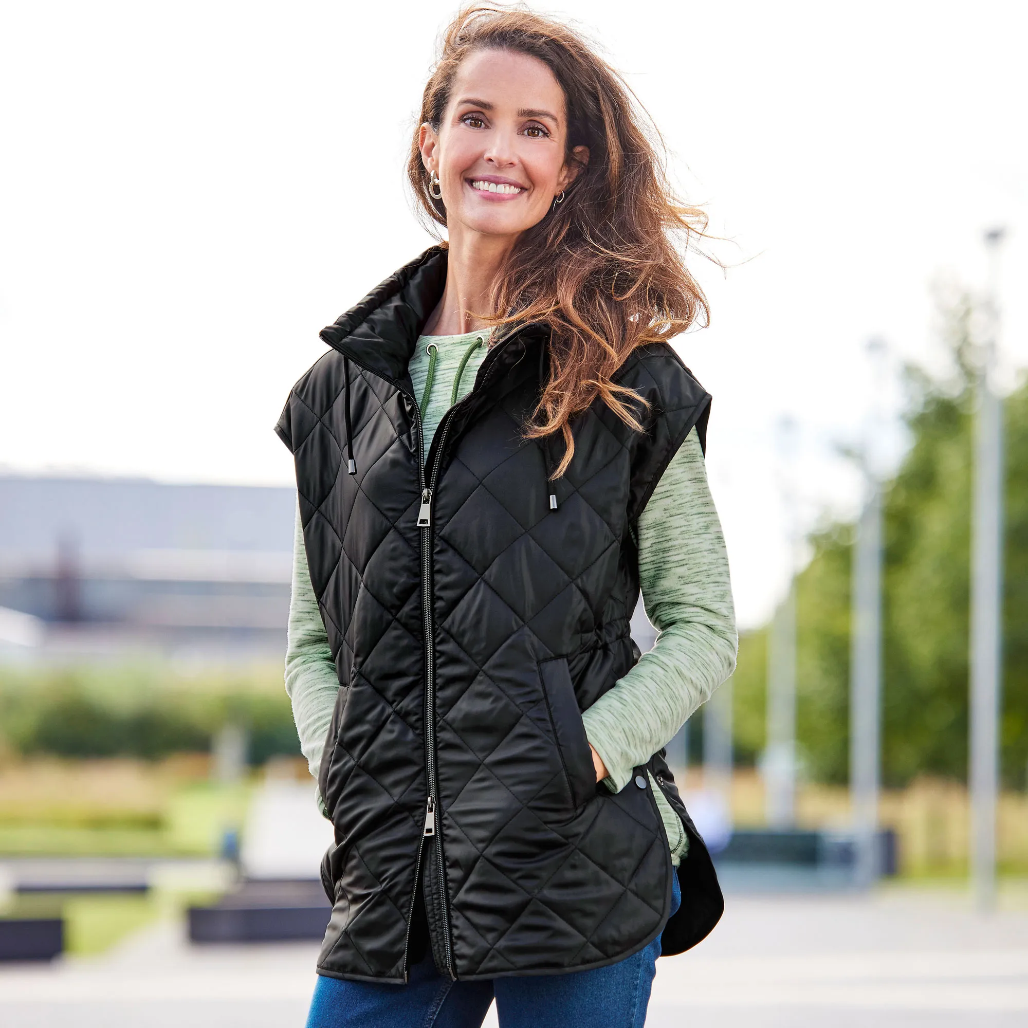 Damen-Weste mit Rautenmuster