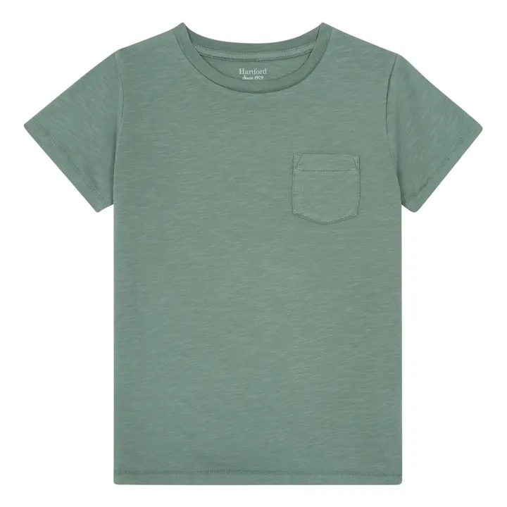 Hartford T-shirt Pocket Crew | Vert kaki